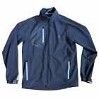 Zero Restriction Full Zip Golf Jacket Windbreaker Lightweight Z Size Small Blue