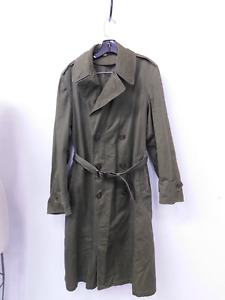 Vintage 1953 Sigmund Eisner Army Long Trench Coat Size Small
