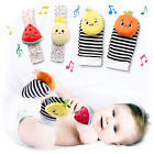 BABY K Foot Finder Socks & Wrist Rattles (Set C) - Newborn Toys for Baby Boy or