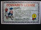 1964 Topps, Nutty Awards -  Cowards License #6 - Excellent Condition