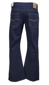 Men's LCJ Denim Super Flare Jeans Stretch Indigo Indie W 70s Bell Bottoms LC16