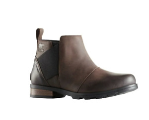 Sorel Emelie Women's Size US 9  brown Leather Waterproof Ankle Chelsea Boots.