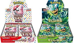 Pokemon Card Booster Box Pokemon 151 & Mask of Change sv2a sv6 Japanese w/shrink