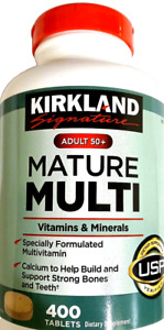 Kirkland Signature Adult 50+ Mature Multi Vitamins/Minerals 400tabs EXP  09-2025
