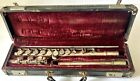 Vintage Pierre Moure Silver Musical Flute w/ Case & Cleaning Rod Made In France