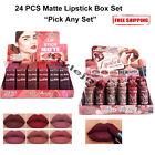 24 PCS Wholesale Bulk Display Velvet Matte Waterproof Matte Lipstick Set