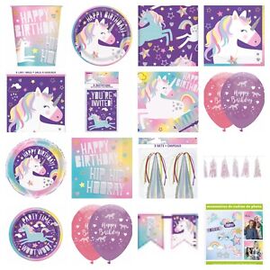 Unicorn Party Cups Plates Napkins Hats Invitations   TRACKED 24 POST AVAILABLE