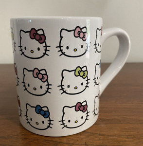 Hello Kitty Sanrio Faces and Colored Bows Ceramic Coffee/Tea  Mug 20oz NEW!