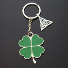 1x - Four Leaf Clover Hearts Celtic Knot Trinity Triangle Pendants Keychain Gift