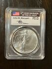 1986 (S) SILVER EAGLE STRUCK AT  SF PCGS MS70 MERCANTI SIGNED LOW POP (40}