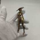 12cm Chinese Bronze Copper Statue Hand Carved Naked Girl