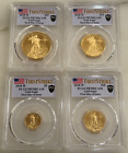 2018-W 4-Coin Gold Eagle Set PCGS PR70 First Day of Issue
