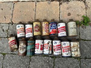Lot Of 15 Cone Top Beer cans From Local Estate
