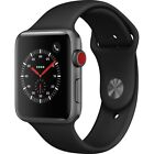 Apple Watch Series 3 42mm Space Gray, Black Sport Band (GPS + CELL) (MTGT2LL/A)