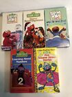 Sesame Street VHS Lot of 5 Elmo World Xmas Wake Up Numbers Stories