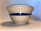 Vintage Roseville, Ohio FP USA Country Blue Band Stripe Mixing Bowl 2 qt