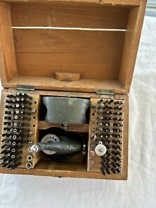 Vintage Watchmakers Tool ~ Boley ~ Staking Set ~ Wood Case