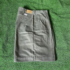 Timberland Pleated Front Stratham Olive Green Hiking Chino Shorts Size 40 NEW