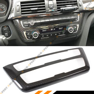 FOR 2014-2018 BMW M3 M4 CD AC CONSOLE CONTROL PANEL CARBON FIBER TRIM HARD COVER (For: 2018 BMW)