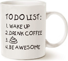 Fathers Day Funny Quote Coffee Mug for Husband, Friend Gifts, to Do List Wake up