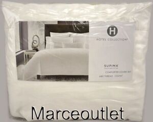 New ListingHotel Collection 680 Thread Count Cotton FULL / QUEEN Duvet & Shams Set White