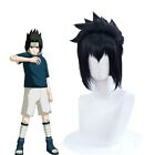 Naruto Sasuke Uchiha Cosplay Wigs 30cm Men Short Black Synthetic Party Hair