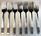 Oneida Community CORONATION Silver Plate Salad Forks 1936 Silverware Set of 7