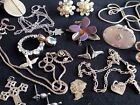 Vintage 925 Sterling Jewelry Lot! Necklaces Anklet Diamond Brooch Earrings & M..