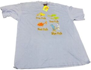 NWT new Vintage 2001 Dr Seuss One Fish Two Fish Red Fish Blue Fish T Shirt XXL
