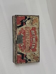 Antique between the little cigars tobacco cigarette tin T.H. Hall 5.75