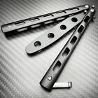 BLACK Butterfly Balisong Trainer Knife Training Dull Blade Pocket Knife Tool