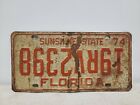 Vintage 1974 Florida License Plate INVERT ERROR UPSIDE DOWN MISTAKE RARE!