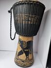 Hand-Carved African Djembe Drum - Solid Wood - Made in Ghana 23×12” LARGE