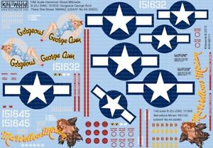 Warbird Decals Kits World 148111 1/48 B25J Gorgeous George Ann/There She Blows