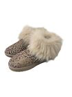 Very G Women’s Frost Leopard Print With Faux Fur Winter Boots Size 7
