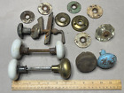 LOT OF ANTIQUE VINTAGE DOOR KNOBS BACK PLATE COVERS SALVAGE PARTS/REPAIR