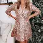 Vici She is Radiance Sequin Blazer Mini Dress Rose Gold Womens Size XS NEW