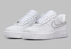Women’s Size 8 Nike Air Force 1 '07 ‘Studded Swoosh’ White Chrome FQ8887-100