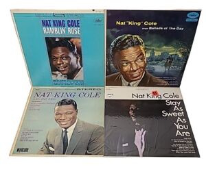 Nat King Cole Vinyl LP Lot of 4 - Ramblin' Rose, Ballads of the Day & MORE VG