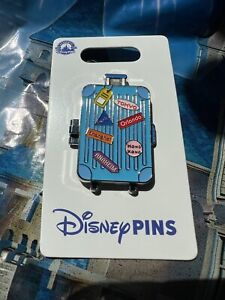 Disney Parks Mickey Mouse Suitcase Hinged World Traveller 2024 Open Edition Pin