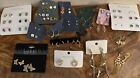 Lot Of Fashion Earrings 36 Pairs Studs Dangle Hoops Mixed Metals Various Colors