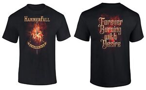 HAMMERFALL cd lgo HEARTS ON FIRE Official SHIRT XL New crimson thunder legacy