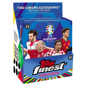 2023-24 Topps Finest Road to EURO 2024 Sealed Hobby Box 2 Autos