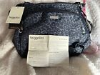 BAGGALLINI Dark Leopard Print Hobo Bag multiple storage pockets--NEW WITH TAGS!