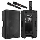 12 In Speaker Bocina PA DJ System Hi-Bass Karaoke 2 Mic Party BOOM Box KTV 1500W