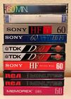 Lot of 9 Various Blank Audio Cassette Tapes SEALED 60 Minutes