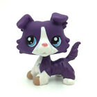 Littlest Pet Shop Purple Collie Dog Puppy Blue Eyes Figure Gift Toy LPS #1676