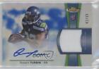 2012 Topps Finest Blue Refractor /99 Robert Turbin RPA Rookie Patch Auto RC