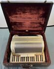 Vintage Scandalli Accordion w/Case Ivory Made In Italy EUC