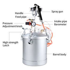 10L Pot 3.0mm Paint Sprayer 2.5 Gallon Paint Pressure Pot Pressure Pot Tank